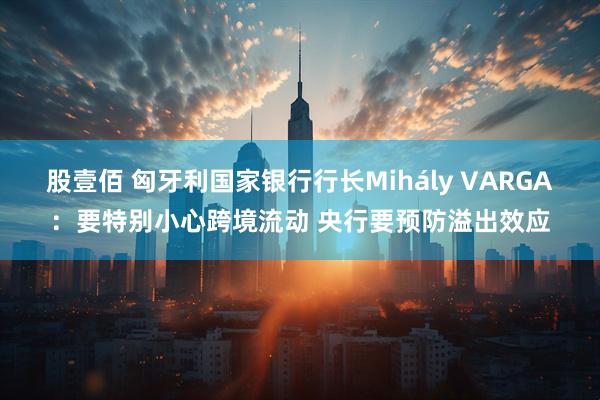 股壹佰 匈牙利国家银行行长Mihály VARGA：要特别小心跨境流动 央行要预防溢出效应